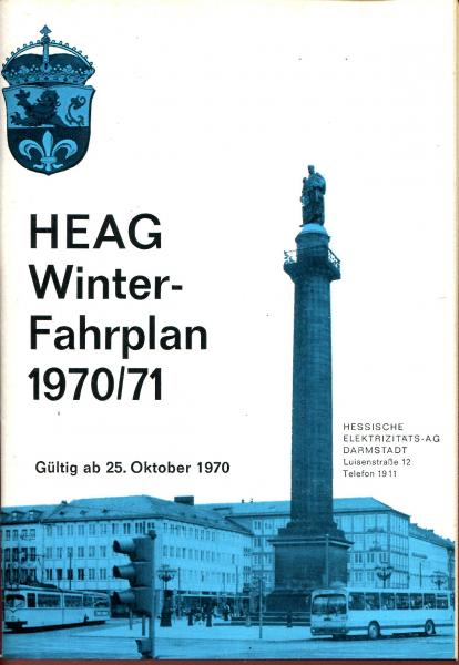 HEAG Winterfahrplan 1970 / 1971