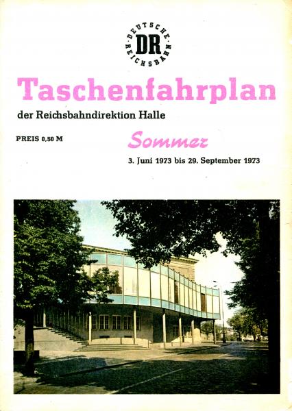 Taschenfahrplan Rbd Halle 1973