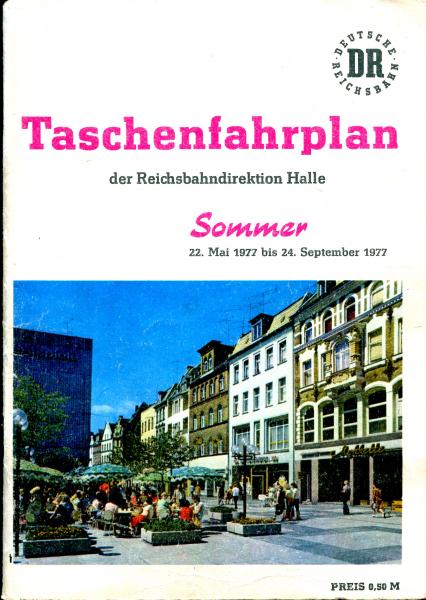 Taschenfahrplan Rbd Halle 1977