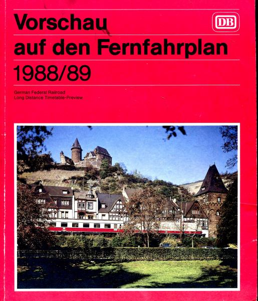 Vorschau auf den Fernfahrplan 1988 / 1989
