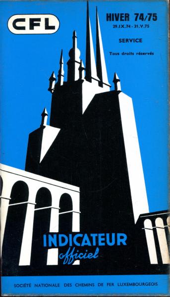 Kursbuch Luxemburg 1974 / 1975