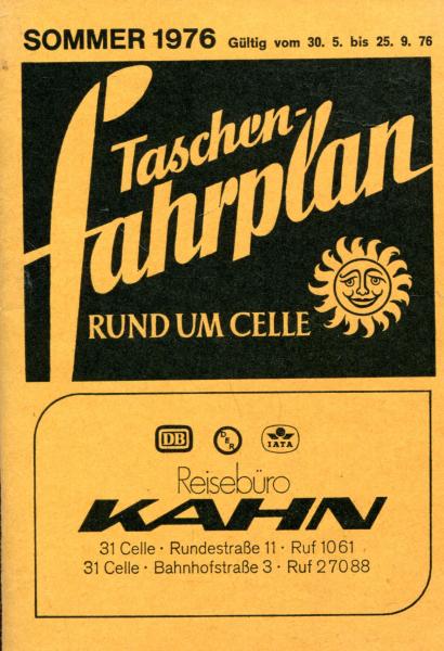 Taschenfahrplan rund um Celle 1976