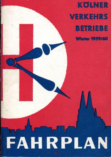 Fahrplan Kölner Verkehrsbetriebe 1959 / 1960