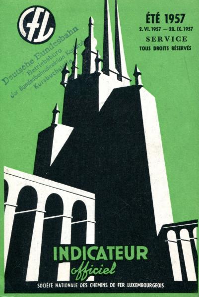 Kursbuch Luxemburg 1957