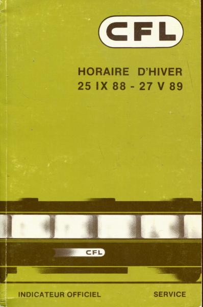 Kursbuch Luxemburg 1988 / 1989