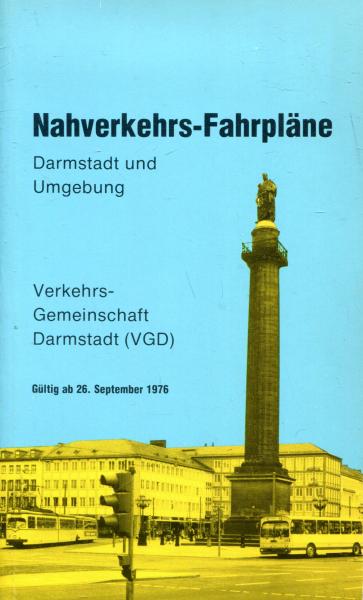 Nahverkehrs Fahrpläne Darmstadt und Umgebung 1976 ( ab September )