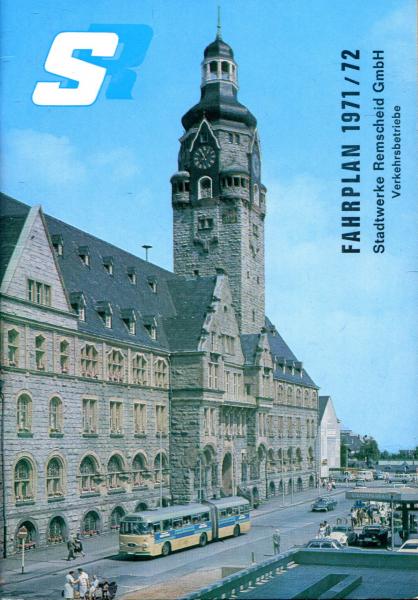 Fahrplan Stadtwerke Remscheid 1971 / 1972