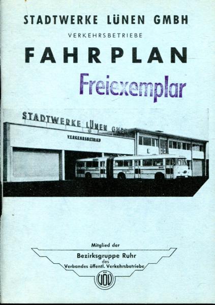 Fahrplan Stadtwerke Lünen 1966 ( ab November )