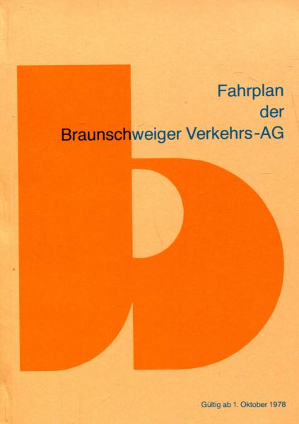 Fahrplan Braunschweiger Verkehrs AG 1978 / 1979