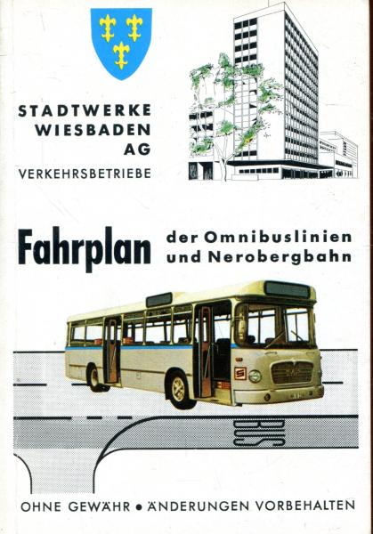 Fahrplan Stadtwerke Wiesbaden 1971