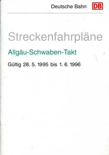 Streckenfahrpläne Allgäu-Schwaben Takt 1995 / 1996