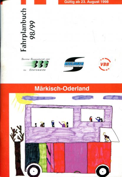 Fahrplanbuch Märkisch-Oderland VBB 1998 / 1999