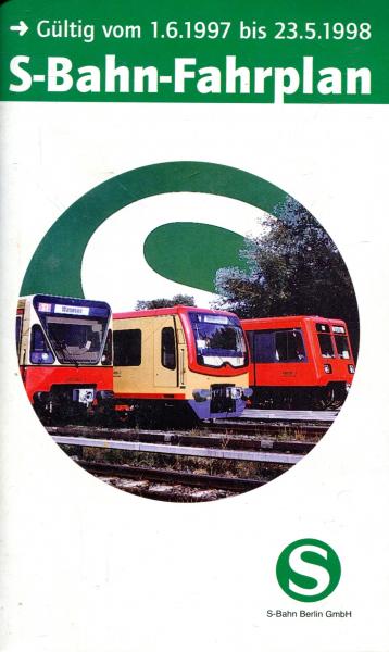 Fahrplan S-Bahn Berlin 1997 / 1998