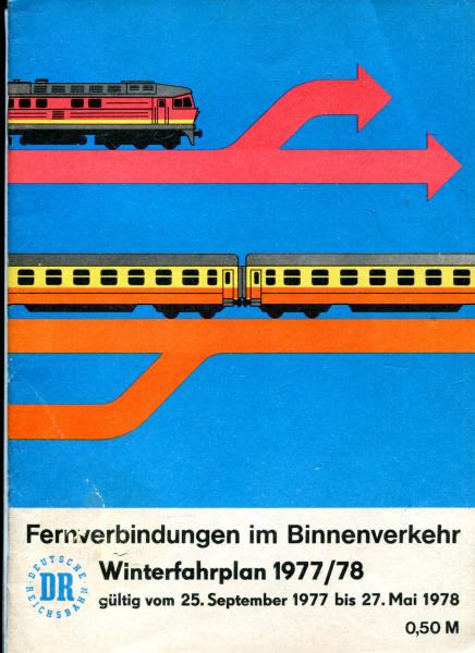 Fernverbindungen im Binnenverkehr 1977 / 1978 DR