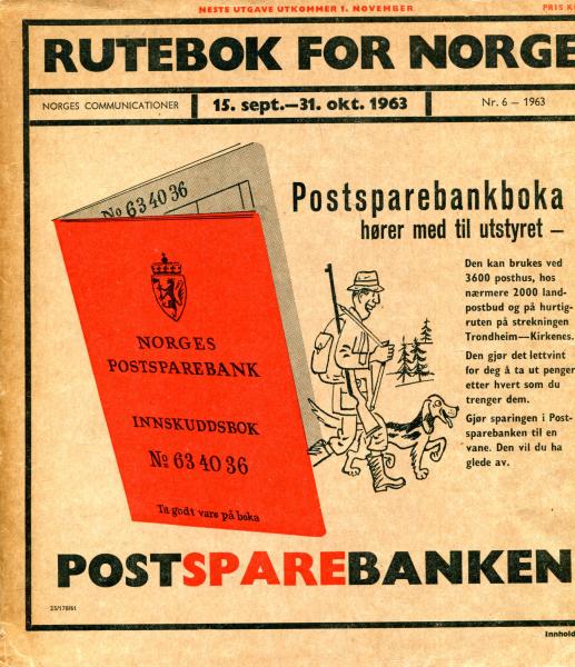 Kursbuch Norwegen 15. September – 31 October 1963