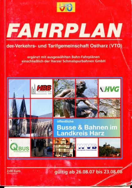 Fahrplan Tarifgemeinschaft Ostharz 2007 / 2008