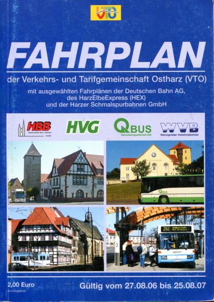 Fahrplan Tarifgemeinschaft Ostharz 2006 / 2007