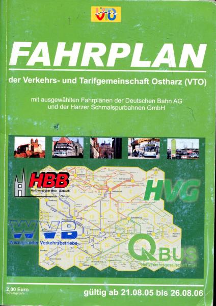 Fahrplan Tarifgemeinschaft Ostharz 2005 / 2006