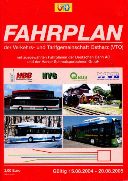 Fahrplan Tarifgemeinschaft Ostharz 2004 / 2005