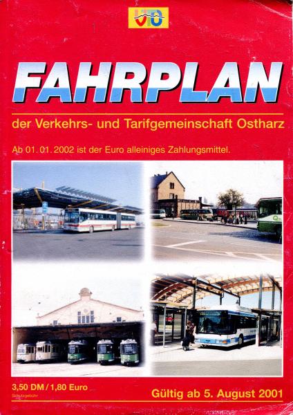 Fahrplan Tarifgemeinschaft Ostharz 2001 ( ab 5. August)