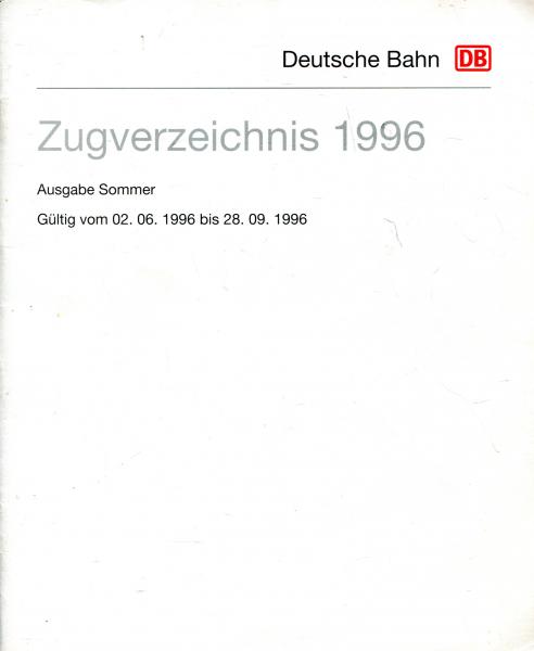 Zugverzeichnis 1996