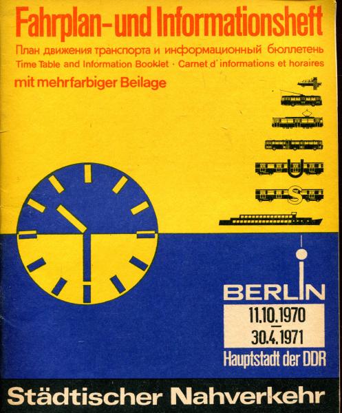 Fahrplan- und Informationsheft Städtischer Nahverkehr Berlin 1970 / 1971 (BVB)