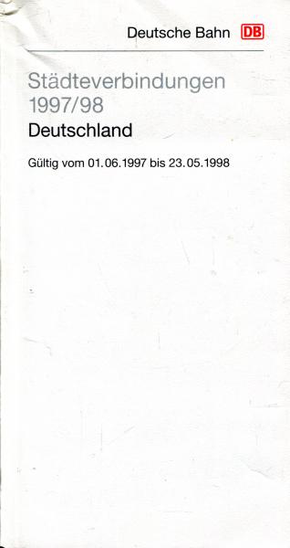 Städteverbindungen DB 1997 / 1998