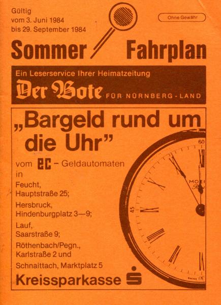 Fahrplan Nürnberg Land 1984