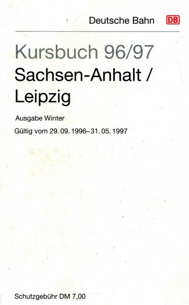 Kursbuch Sachsen Anhalt / Leipzig 1996 / 1997
