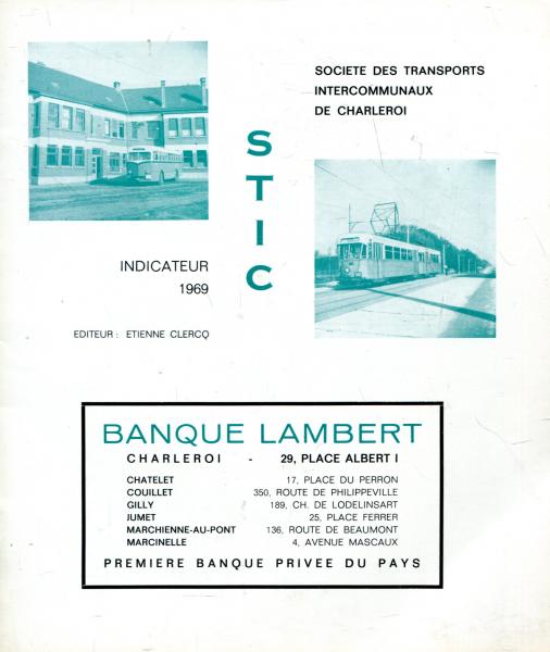 Fahrplan STIC Charleroi Indicateur1969