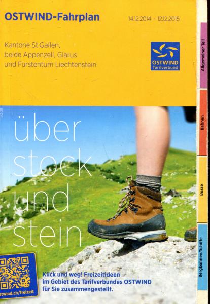Ostwind Fahrplan St. Gallen, Appenzell, Glarus, Liechtenstein 2014 / 2015