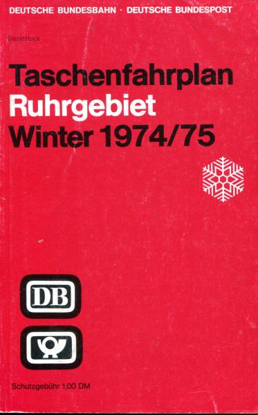 Taschenfahrplan Ruhrgebiet 1974 / 1975