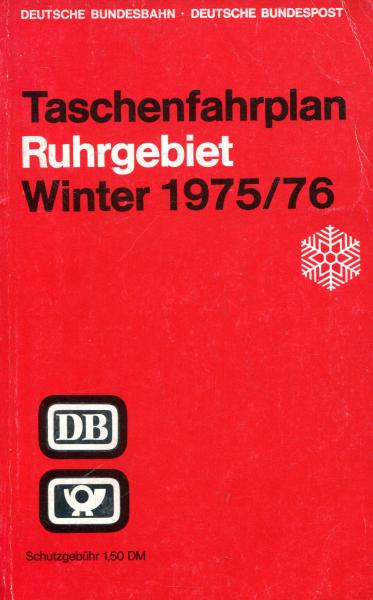 Taschenfahrplan Ruhrgebiet 1975 / 1976