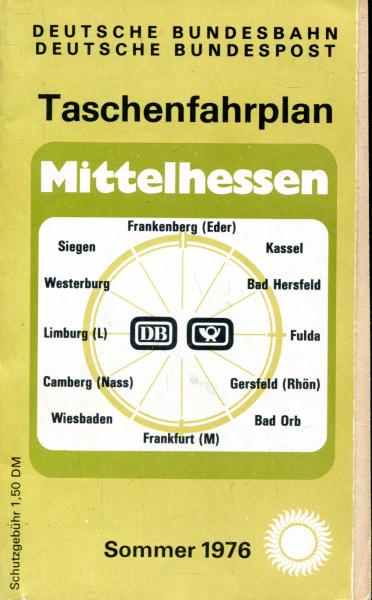 Taschenfahrplan Mittelhessen 1976