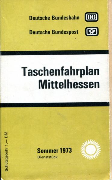 Taschenfahrplan Mittelhessen 1973