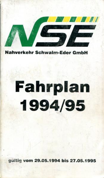 Fahrplan Nahverkehr Schwalm Eder GmbH 1994 / 1995