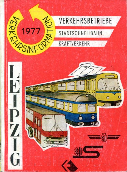 Fahrplan und Verkehrsinformation Leipzig 1977