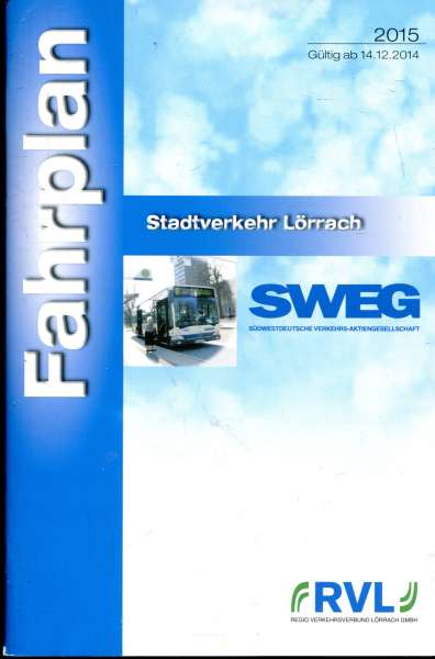 SWEG Fahrplan Stadtverkehr Lörrach 2015