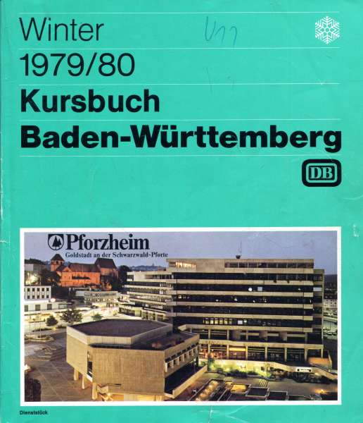 Kursbuch Baden-Württemberg 1979 / 1980