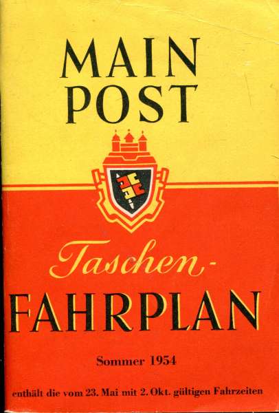 Mainpost Taschenfahrplan 1954