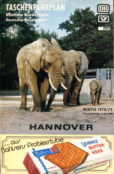 Taschenfahrplan Hannover 1978 / 1979