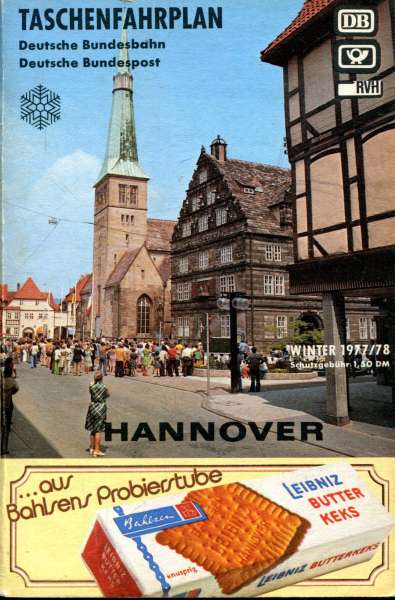Taschenfahrplan Hannover 1977 / 1978