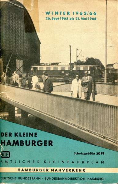 Taschenfahrplan der Kleine Hamburger 1965 / 1966