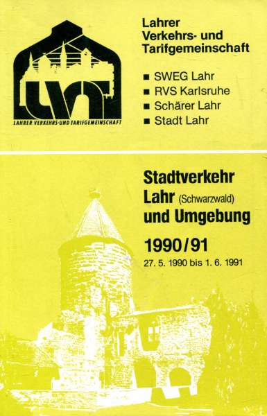 Taschenfahrplan Lahr und Umgebung 1990 / 1991
