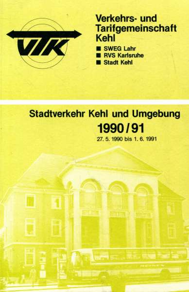 Fahrplan Stadtverkehr Kehl und Umgebung 1990 / 1991