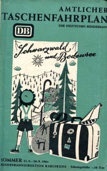 Taschenfahrplan Schwarzwald und Bodensee 1964