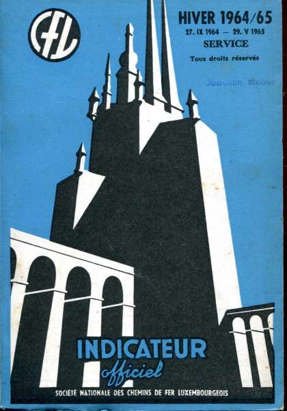 Kursbuch Luxemburg 1964 / 1965