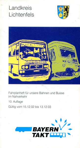 Fahrplan Landkreis Lichtenfels 2002 / 2003