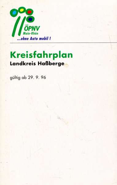 Kreisfahrplan Landkreis Haßberge 1996