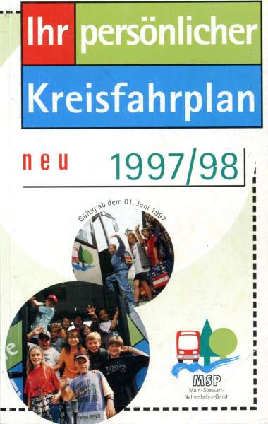 Fahrplan Main-Spessart Nahverkehrs GmbH 1997 / 1998
